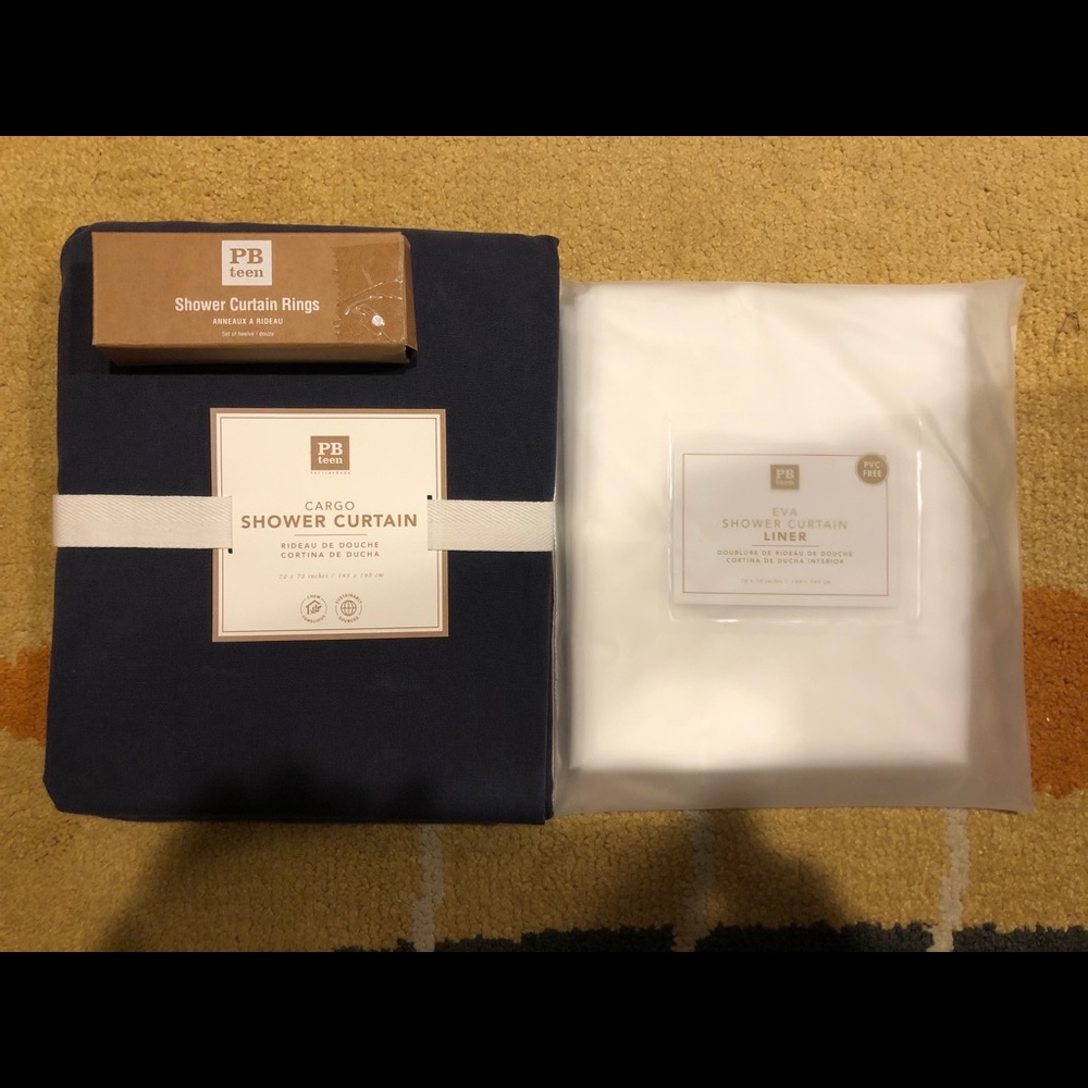 Pottery Barn Teen Shower Curtain Set